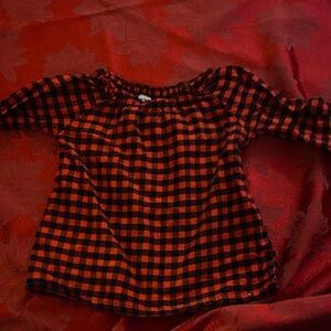 Carter's Red and Black Checkered Kids Blouse
